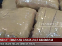 NEKAT EDARKAN GANJA 24,5 KILOGRAM, TIGA ORANG PELAKU DIBEKUK POLISI