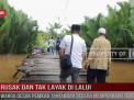 RUSAK DAN TAK LAYAK DI LALUI, WARGA DESAK PEMKAB TANJAB BARAT SEGERA MEMPERBAIKI JEMBATAN KAYU