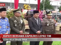 BUPATI BERSAMA KAPOLRES LEPAS TIM SEPAK BOLA TANJAB TIMUR