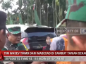 TIM WASEV TMMD DARI MABESAD DI SAMBUT TARIAN SEKAPUR SIRIH DI POSKOTIS TMMD KE 118 KODIM 0419/TANJAB