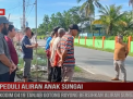 PEDULI ALIRAN ANAK SUNGAI, KODIM 0419 TANJAB GOTONG ROYONG BERSIHKAN ALIRAN SUNGAI PARIT 2