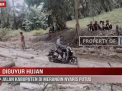 DIGUYUR HUJAN, JALAN KABUPATEN DI MERANGIN NYARIS PUTUS