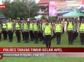 POLRES TANJAB TIMUR GELAR APEL PERGESERAN PERSONEL PAM TPS