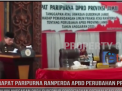 RAPAT PARIPURNA RANPERDA APBD PERUBAHAN PROV JAMBI TAHUN ANGGARAN 2021