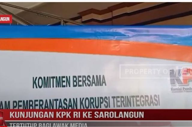 KUNJUNGAN KPK RI KE SAROLANGUN TERTUTUP BAGI AWAK MEDIA