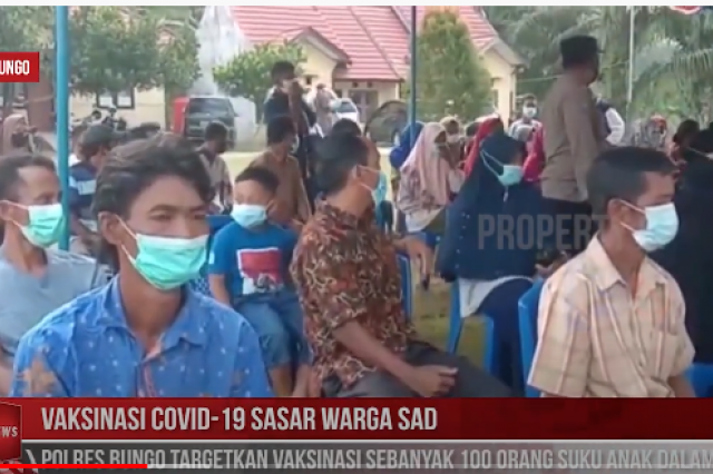 Vaksinasi Covid-19 sasar warga SAD