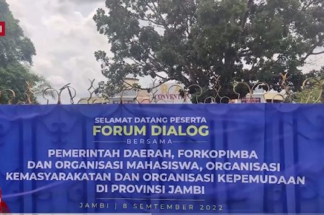 PEMPROV JAMBI BUKA FORUM DIALOG BERSAMA SEJUMLAH ORGANISASI MASYARAKAT, PEMUDA, SERTA MAHASISWA