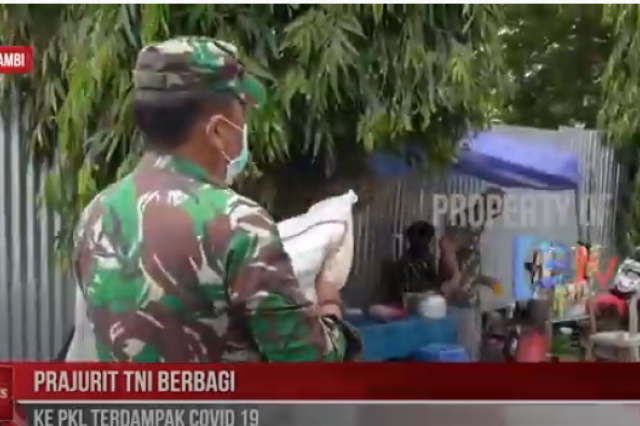 PRAJURIT TNI BERBAGI, KE PKL TERDAMPAK COVID 19