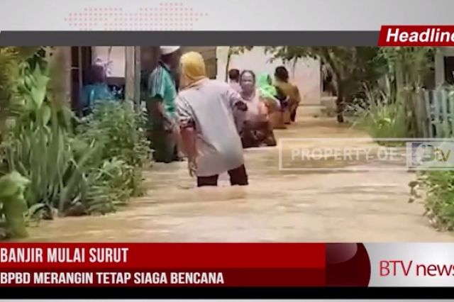 BANJIR MULAI SURUT BPBD MERANGIN TETAP SIAGA BENCANA