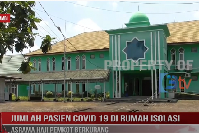 JUMLAH PASIEN COVID 19 DI RUMAH ISOLASI ASRAMA HAJI PEMKOT BERKURANG