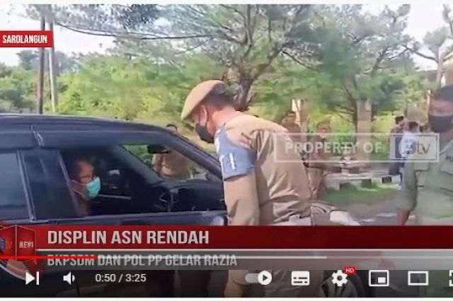 DISIPLIN ASN RENDAH BKPSDM DAN POL PP GELAR RAZIA