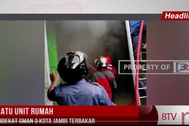 SATU UNIT RUMAH DIDEKAT SMAN 3 KOTA JAMBI TERBAKAR