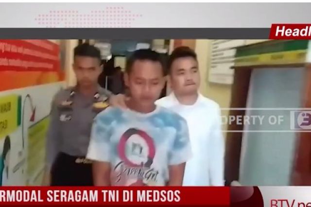 BERMODAL SERAGAM TNI DI MEDSOS PRIA WARGA TEBO DIRINGKUS POLISI ATAS PENCABULAN SEORANG PEKERJA