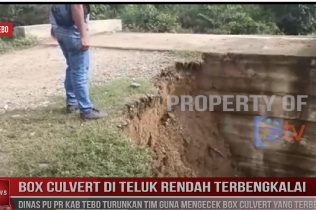 BOX CULVERT DI TELUK RENDAH TERBENGKALAI