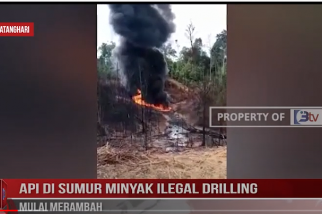 API DI SUMUR MINYAK ILEGAL DRILLING MULAI MERAMBAH