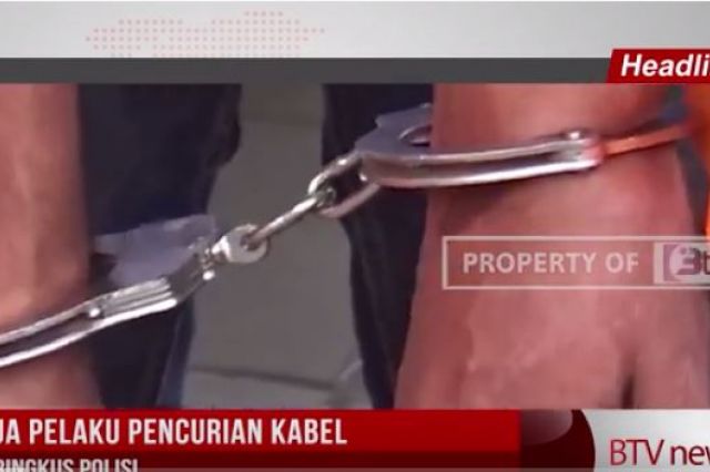 DUA PELAKU PENCURIAN KABEL DIRINGKUS POLISI