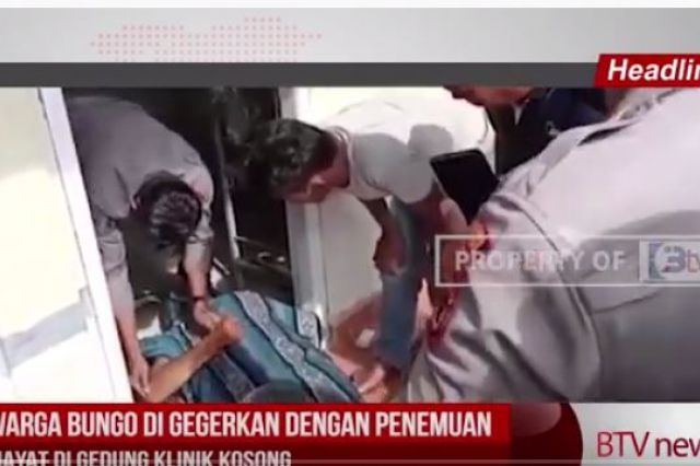 WARGA BUNGO DI GEGERKAN DENGAN PENEMUAN MAYAT DI GEDUNG KLINIK KOSONG