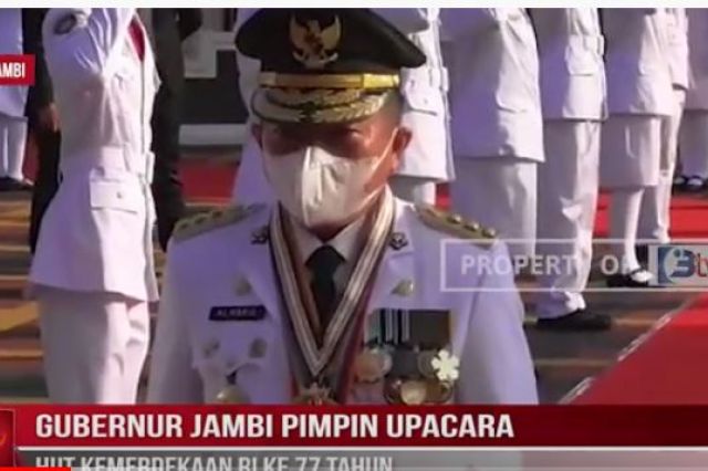 GUBERNUR JAMBI PIMPIN UPACARA HUT KEMERDEKAAN RI KE 77 TAHUN