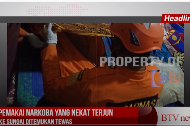 PEMAKAI NARKOBA YANG NEKAT TERJUN KE SUNGAI DITEMUKAN TEWAS