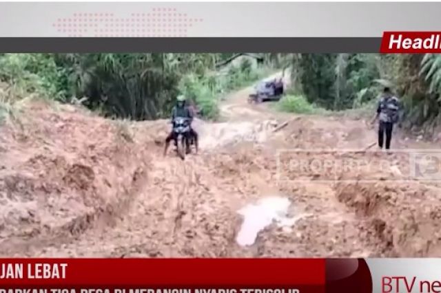 HUJAN LEBAT, SEBABKAN TIGA DESA DI MERANGIN NYARIS TERISOLIR