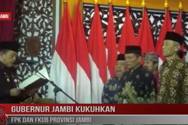 GUBERNUR JAMBI KUKUHKAN FPK DAN FKUB PROVINSI JAMBI