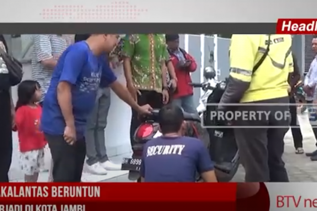 LAKALANTAS BERUNTUN TERJADI DI KOTA JAMBI