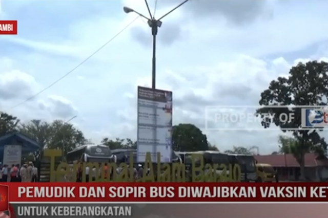 PEMUDIK DAN SOPIR BUS DIWAJIBKAN VAKSIN KETIGA UNTUK KEBERANGKATAN