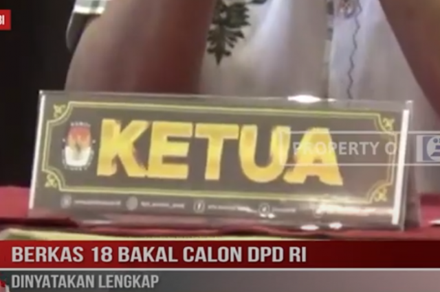 BERKAS 18 BAKAL CALON DPD RI DINYATAKAN LENGKAP