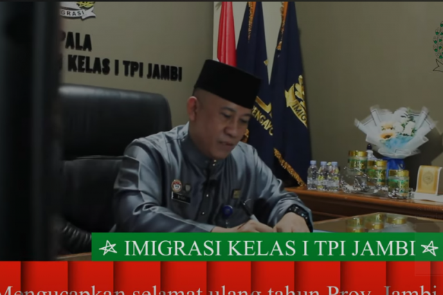 UCAPAN HUT PROV JAMBI KANTOR IMIGRASI KELAS I TPI JAMBI