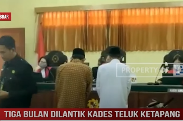 TIGA BULAN DILANTIK KADES TELUK KETAPANG, KINI JADI TERDAKWA DI PENGADILAN NEGERI KUALA TUNGKAL