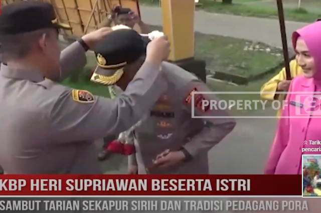 AKBP HERI SUPRIAWAN BESERTA ISTRI DISAMBUT TARIAN SEKAPUR SIRIH DAN TRADISI PEDAGANG PORA