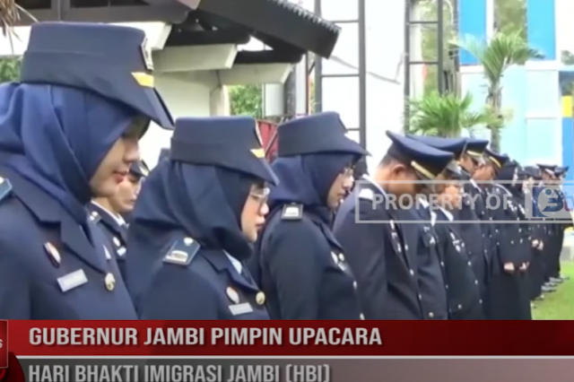 GUBERNUR JAMBI PIMPIN UPACARA HARI BHAKTI IMIGRASI JAMBI HBI