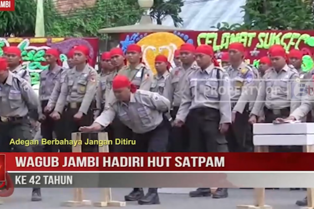 WAGUB JAMBI HADIRI HUT SATPAM KE 42 TAHUN