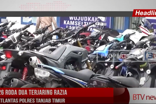 426 RODA DUA TERJARING RAZIA SATLANTAS POLRES TANJAB TIMUR