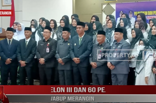 7 PEJABAT ESELON III DAN 60 PEJABAT FUNGSIONAL DILANTIK OLEH WABUP MERANGIN