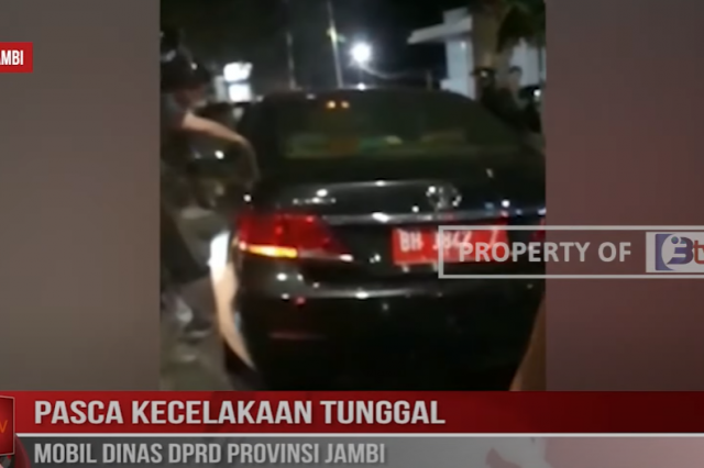 PASCA KECELAKAAN TUNGGAL MOBIL DINAS DPRD PROVINSI JAMBI