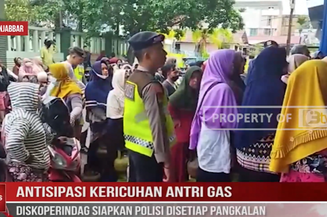 ANTISIPASI KERICUHAN ANTRI GAS, DISKOPERINDAG SIAPKAN POLISI DISETIAP PANGKALAN