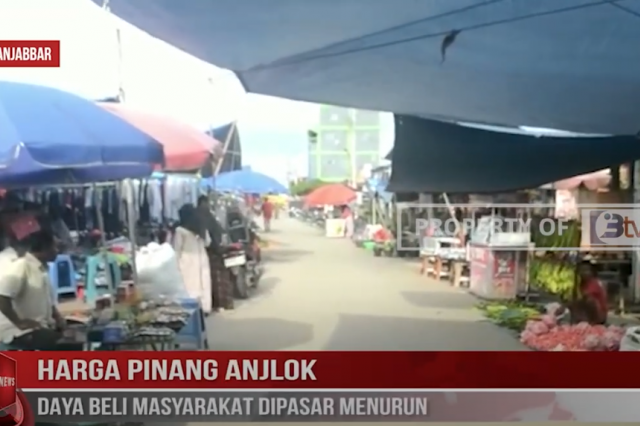 HARGA PINANG ANJLOK, DAYA BELI MASYARAKAT DIPASAR MENURUN