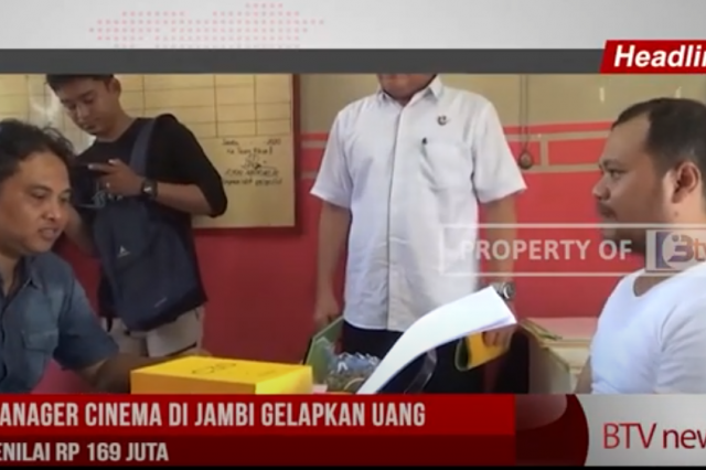 MANAGER CINEMA DI JAMBI GELAPKAN UANG SENILAI RP 169 JUTA