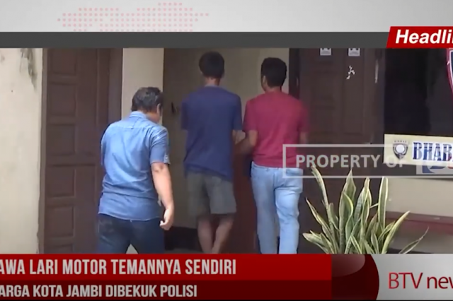 BAWA LARI MOTOR TEMANNYA SENDIRI, WARGA KOTA JAMBI DIBEKUK POLISI