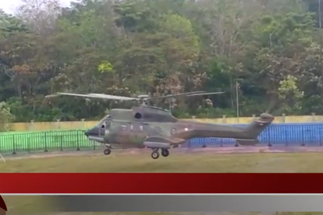 GUNAKAN SUPER PUMA, 7 PERSONIL TNI AU AKAN EVAKUASI ROMBONGAN KAPOLDA JAMBI