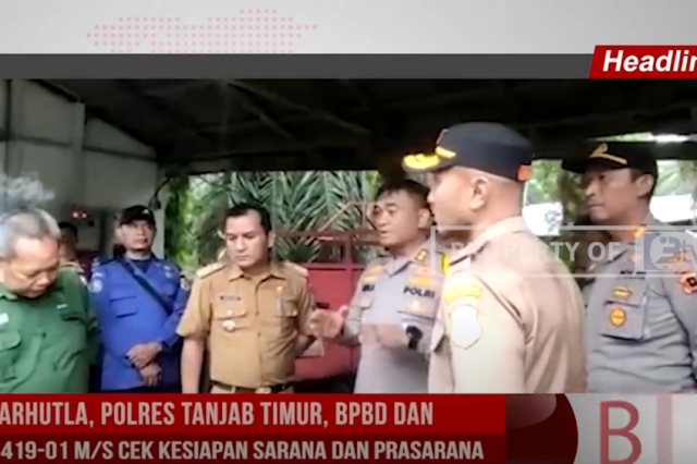 CEGAH KARHUTLA, POLRES TANJAB TIMUR, BPBD DAN KORAMIL 419 01 M/S CEK KESIAPAN SARANA DAN PRASARANA