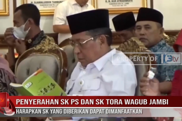 PENYERAHAN SK PS DAN SK TORA,WAGUB JAMBI HARAPKAN SK YANG DIBERIKAN DAPAT DIMANFAATKAN