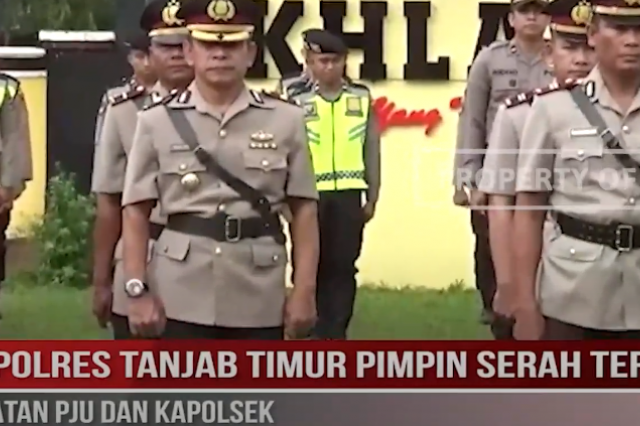 KAPOLRES TANJAB TIMUR PIMPIN SERAH TERIMA JABATAN PJU DAN KAPOLSEK