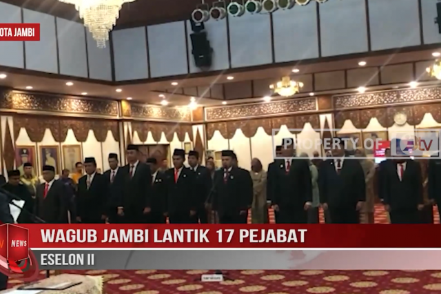 WAGUB JAMBI LANTIK 17 PEJABAT ESELON II