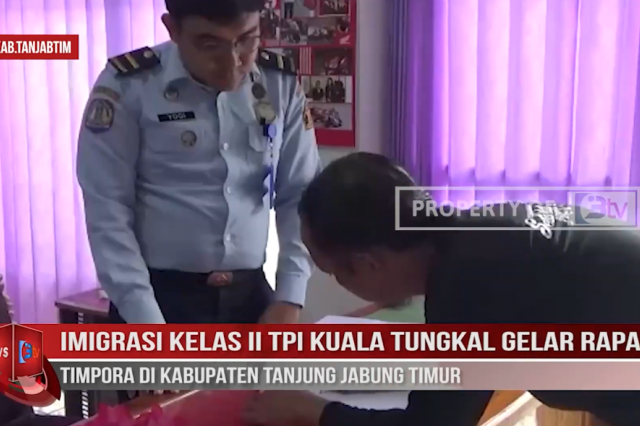 IMIGRASI KELAS II TPI KUALA TUNGKAL GELAR RAPAT TIMPORA DI KABUPATEN TANJUNG JABUNG TIMUR