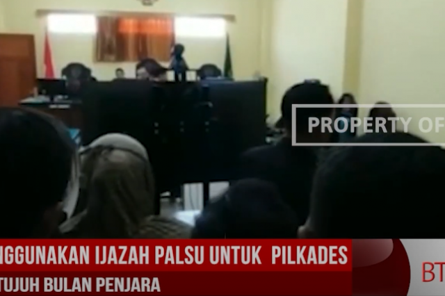 TERBUKTI MENGGUNAKAN IJAZAH PALSU UNTUK PILKADES, RIKA DI VONIS TUJUH BULAN PENJARA