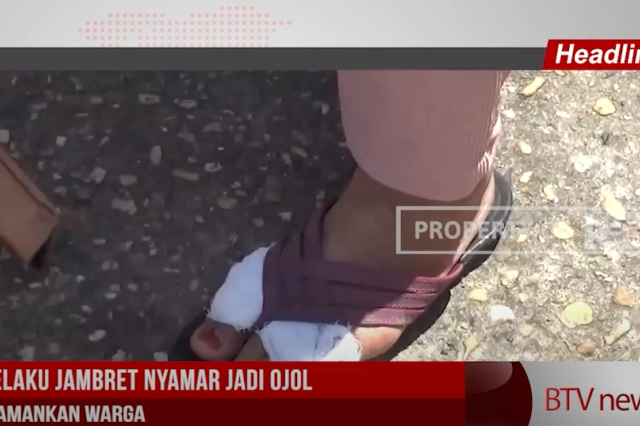 PELAKU JAMBRET NYAMAR JADI OJOL DIAMANKAN WARGA