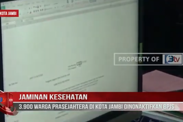 JAMINAN KESEHATAN, 3 900 WARGA PRASEJAHTERA DI KOTA JAMBI DINONAKTIFKAN BPJS