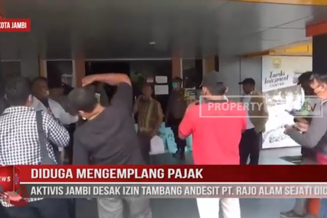 DIDUGA MENGEMPLANG PAJAK,AKTIVIS JAMBI DESAK IZIN TAMBANG ANDESIT PT RAJO ALAM SEJATI DICABUT